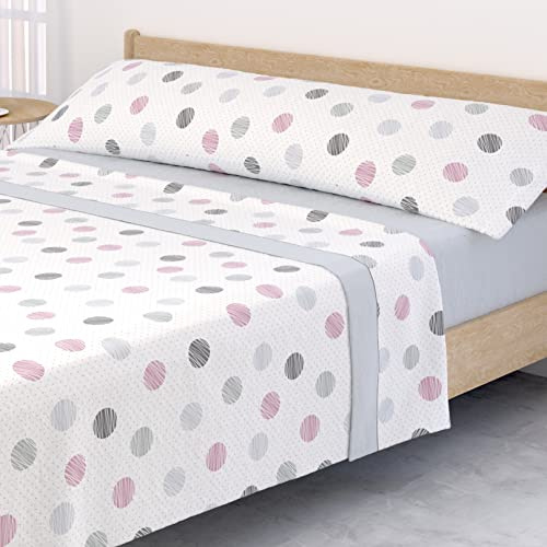 Victorio & Lucchino Juego de sábanas Coralina, térmica para Invierno, Tacto Suave - Modelo Luna (Gris, 135/140 Cm)