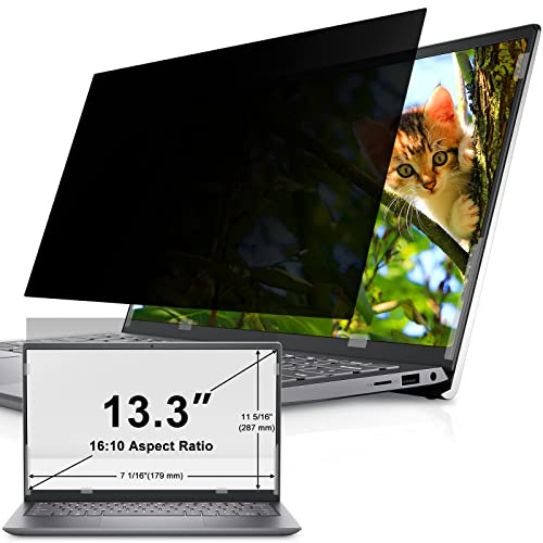 IPROKKO 13.3 Inch Privacy Screen for HP Dell Acer Lenovo ThinkPad Asus Envy Latitude Pavilion XPS - 16:10 Aspect Laptop Shield With Anti Blue Light Glare Filter