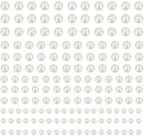 660 Piezas De Hojas Autoadhesivas De Perlas Con Parte Trasera Plana De TamañO Mixto Para Maquillaje Facial Arte De UñAs Bricolaje Para TeléFono Celular áLbumes De Recortes (3 Mm 4 Mm 5 Mm 6 Mm)
