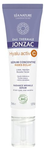 Eau Thermale Jonzac® | Serum Konzentrat Falten Eclat zertifiziert Bio – Hyalu Activ C | glättet, füllt und verstärkt Glanz | Vitamin C optimiert | 99% natürlichen Ursprungs | Hergestellt in Frankreich