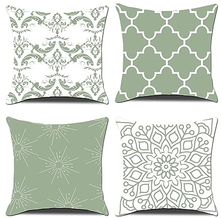 Homefeelzydys Samt Kissenbezug 4er Set 45x45cm Wurfkissenbezug Dekokissen Kissenbezüge Heimdekoration für Sofa Stuhl Terrasse Garten Blench Wohnzimmer Gartenbett Couch Kissen Auto Schlafzimmer