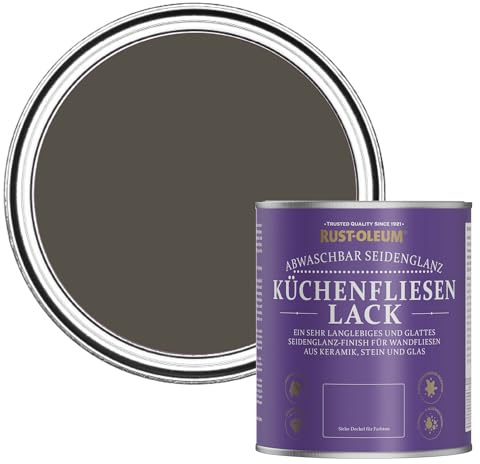 Rust-Oleum Brown water resistant Kitchen Tile Paint in Satin Finish - Fallow 750ml