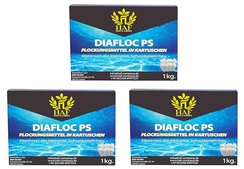 HAF® 3 kg Flockkartuschen | Flockungsmittel Kartuschen für kristallklares Poolwasser - Einfache Anwendung & sehr effektive Wirkung - Qualität: Made in Europe - Menge: 24 Kartuschen je 125g = 3 kg