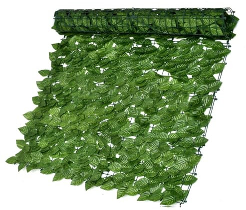 QYMLSH Artificial Leaf Screening, Faux Ivy Plant Fence Screening, Outdoor Antiaging Green Hedges Panels, Garden Privacy Screens Decorative Fences For Home Balcony Yard Garden