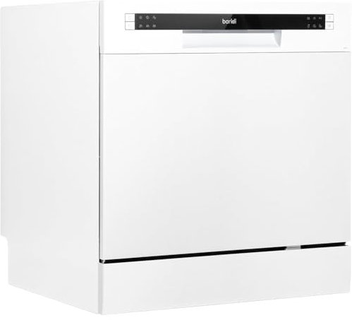 White Worktop Dishwasher - 8 Place Settings - Portable Tabletop Dish Washer