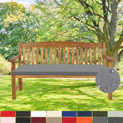 PHUSTJKL Bankkissen Bankauflage Outdoor Wasserdicht Stuhlkissen, 3CM Dicke rutschfeste Waschbar Abnehmbarem Gartenbankauflage, Sitzkissen für Gartenmöbel Schaukel Terrasse Drinnen, 110X45X3CM