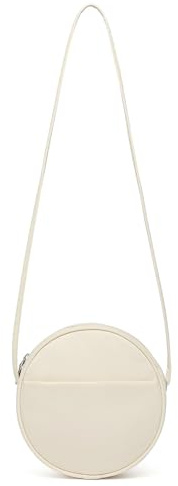 YONBEN Kleine Umhängetasche Damen Crossbody Clutch | Runde Form mit Reißverschluss und verstellbarem Knoten-Gurt – leicht für Alltag, Party, Abend und als Geschenk.