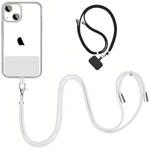 2 PCS Chaîne de téléphone Portable Universelle à bandoulière – Compatible avec n'importe Quel téléphone Portable et Smartphone, chaîne à bandoulière, étui avec Cordon