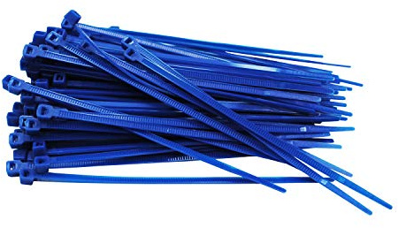 Pack of 100 Cable Ties Blue 100 mm x 2.5 mm Craftsman Quality Cable Ties Short 8.1 kg Tensile Force