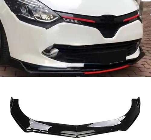 Spulhc Lèvre de Pare-Chocs Avant de Voiture pour Renault Clio 4 5 RS GT 1993-2021,Kit de séparateur de becquet de carrosserie ABS