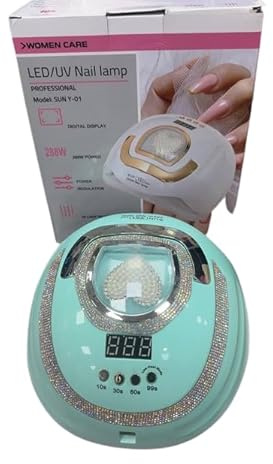 SUN Y-01 PRO Lampada LED/UV Professionale per Unghie, 288W, Display Digitale, Colore Bianco e Oro