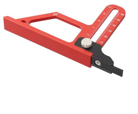 HavenDomicile Oberfrästisch-Höhenmesser, 0-60 mm Präzisionsmesswerkzeug, Aluminiumlegierung, einstellbarer Tiefenmesser für Oberfräsen und Tischsägen