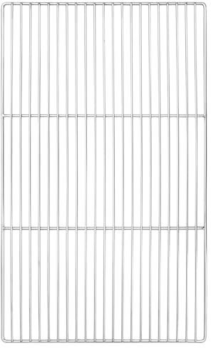 vidaXL Grille de Barbecue Argent 67 x 40 cm Acier Inoxydable, Grille rectangulaire pour Jardin et terrasse, Accessoire de Barbecue, conçu pour résister à la Chaleur