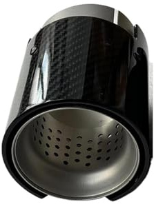 Endrohrblenden 1 Stück Glänzend Silber Für F87 F80 F82 F83 F90 Für M2 Für M3 Für M4 Für M5 Carbon-Auspuffspitzen Endrohr Muffeldüsen Auto Auspuffblende(ID 80MM-OD 105MM)