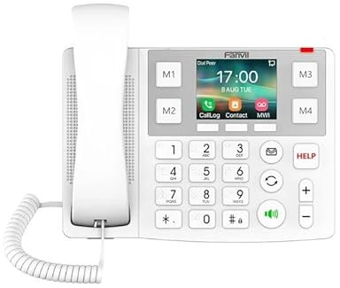 SIP-Telefon mit großen Tasten, ideal für Benutzer mit Sehbehinderung, bietet einfachen Zugriff und Funktionen für effektive Kommunikation.