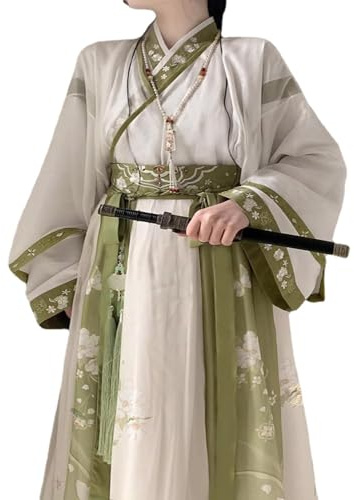 Kinesisk stil traditionell dräkt Hanfu, Jin Made Hanfu kvinnors höst och vinter Kinesisk stil konfuciansk kjol i ett stycke(Medium)