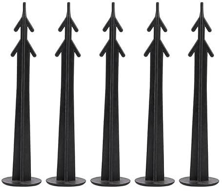 ibasenice Plastic Tent Pegs with Barb Design 50 Pack Floor Nails for Secure Fixing in Camping Outdoor Gardening Accessories Garden Membrane Stakes