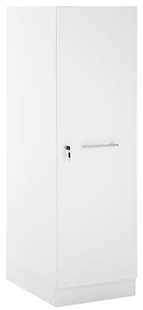 Laundreezy Mehrzweckschrank abschließbar, Weiß - Vielseitiger Allzweckschrank für Waschküche & Hauswirtschaftsraum - 50 x 162 x 68 cm (B/H/T)