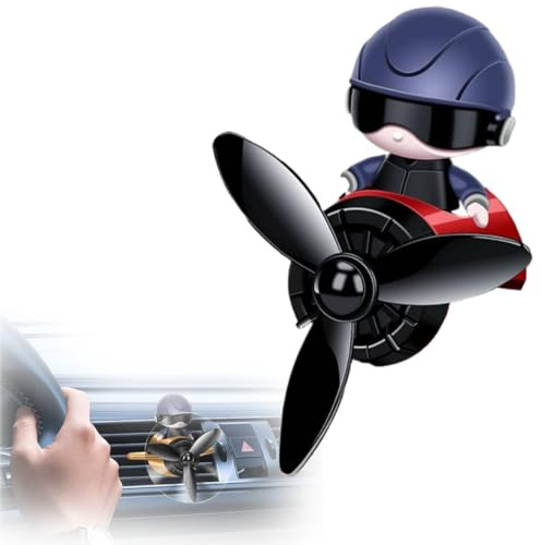 Pilot Auto Lufterfrischer Vent Clip, Auto Lüftung Duft, Personalisierte Air Outlet Vent Diffusor Zubehör mit drehbarem Propeller für Männer und Frauen