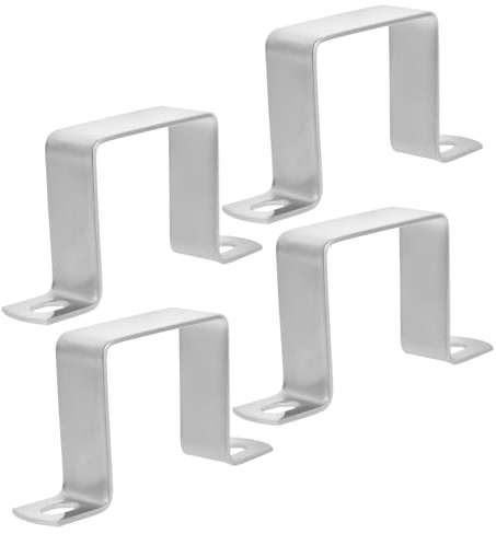 SOPOTUTU Lot De 4 Pinces De Serrage Carrées 5x5 Cm En Acier Inoxydable 304 Support En u Pour Tubes Carrés Bricolage Intérieur Extérieur