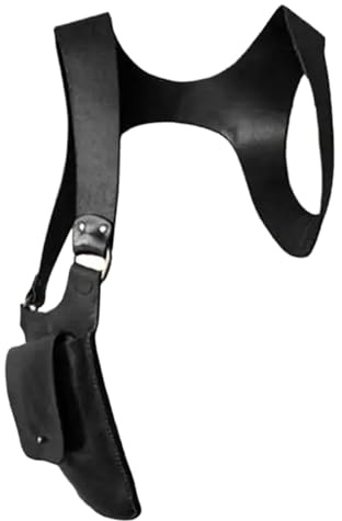 Leder -Schulter -Holster, Schulterholster PU Leder für verdeckte Trage -Single -Beutel für Männer Cosplay Steampunk Partys