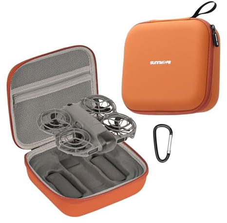 FSIDIWT Storage Bag for DJI Neo 2, Portable Travel Case Protective Carrying Case for DJI Neo 2 Drone and Batteries Accessories (Orange)