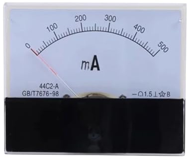 Amperometro analogico Misuratore di corrente analogico amperometro CC 44C2 con intestazione meccanica(500MA)
