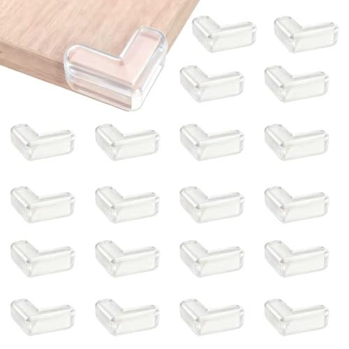 20 Stücks Kantenschutz Selbstklebend Transparent, L-Shape Eckenschutz Kantenschutz Mit Verbessertem Superkleber, Weich und Hoch Belastbar Eckenschutz Baby, Schützt Ihre Lieben vor Scharfen Tischecken