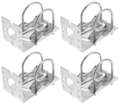 Angoily 4pcs Aluminum Alloy Outdoor Antenna Mounting Brackets with Pole Mount Racks for Weather Station Electronics Weather-Resistant Pole Mounting Kit for Roof and Attic Installation