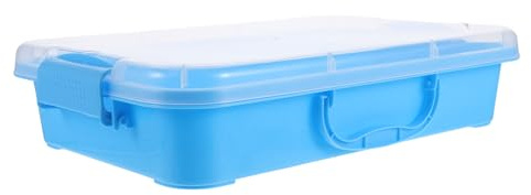 Toyvian Transparenter Mittelgroßer Sandkasten mit Deckel Langlebiges Kunststoff sandtray für Kreative Indoor Outdoor Spiele Inklusive Praktischem Aufbewahrungskasten für Familie und