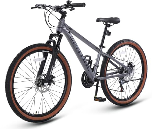SPATIAL MTB Bicicleta de Montaña para Adultos y Jóvenes - 29/27,5/26/24 Pulgadas, 8/21 Velocidades, Frenos de Disco Mecánicos Dobles, Cuadro de Aluminio, Suspensión Delantera, Asiento Ajustable