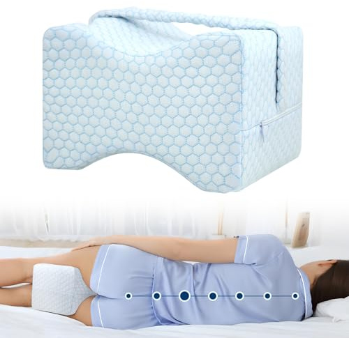 Kniekissen Für Seitenschläfer, Ergonomisches Beinpolster Zur Natürlichen Körperhaltung,aus Memory-Schaum Einfach Zu Reinigen Bein Kniekissen Ideal Zur Nutzung Im Bett Und Auf Dem Sofa Für Verbesserte