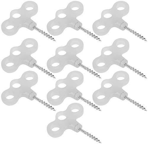 Generic Chiodi Luminosi per Picchetti per Tende con Filo a Tre Occhi, Viti Tortuose per Campeggio All'aperto Sicuro, 10 Pezzi, Plastica Luminosa Ecologica, 65x55x30mm