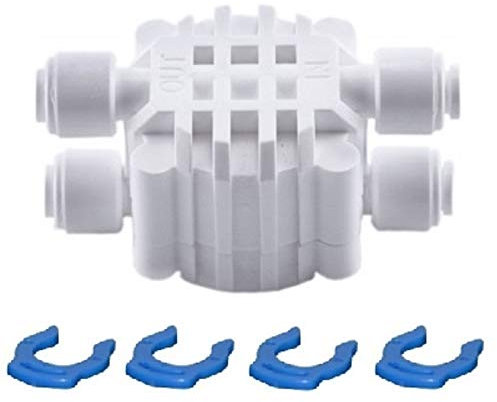 2 Abschaltautomatik Vierwegeventil 1/4 Schlauchanschluss für Wasserfilter mit Membran