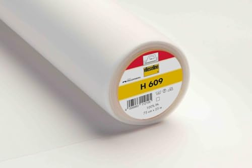 für elast Oberstoffe Meterware Vlieseline H 609 weiß 75 cm