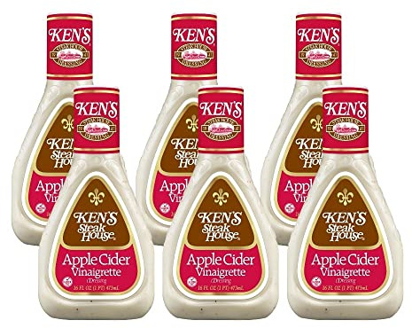 Ken's Steak House Apple Cider Vinaigrette Dressing (16 Fl Oz, Pack of 6)
