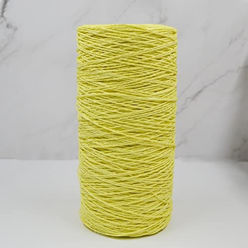 DUNGS 500 g/Rollo de Hilo de Rafia Mano de Ganchillo de Papel de Paja Cuerda de Hilo de Tejer Grueso para Material de Sombrero de Verano Hecho a Mano