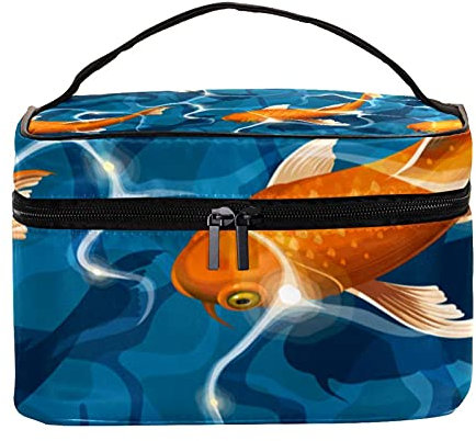 Carp in the Water - Bolsa de maquillaje para viaje, bolsa de maquillaje, organizador con cremallera, para mujeres y niñas