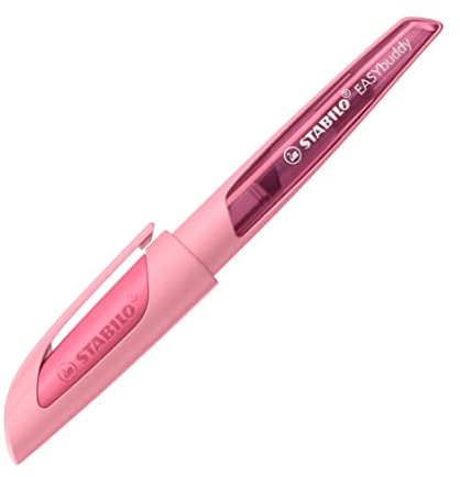 Stabilo EASYbuddy - Penna Stilografica Ergonomica per Bambini - Rosa Antico - Punta Standard - Cartuccia Blu inclusa