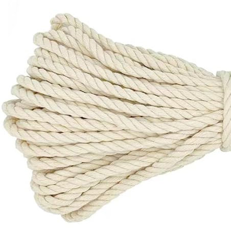 Baumwollseil Dickes Seil Baumwollkordel Kordel Kordelband Makramee Garn Tau Rope Laces Baumwollfaden Kordeln Weiß 6mm(20M) Makramee Regenbogen DIY Set