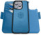 Dreem Fibonacci für 15 Pro Geldbörsen-Hülle / 2-in-1 Stoßfestes MagSafe Case und abnehmbares Luxus-Vegan-Leder-Folio mit RFID-Kartenschutz und Ständer; für Frauen und Männer - Schiefer