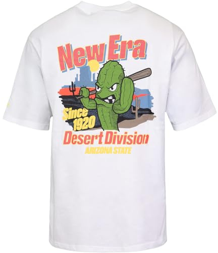 New Era Character Cactus Graphic - Maglietta oversize, bianco, L