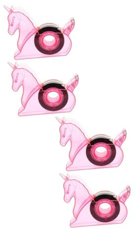 NUOBESTY 4stücke Cartoon Klebebandspender Multifunktionale Tape Holder Für Schreibtisch Für Schule Büro Und Zuhause Mit Praktischem Schnittwerkzeug Einhorn-design