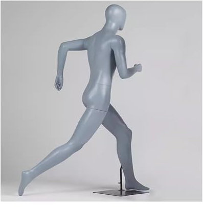 Schaufensterpuppe Männlich Sportliche männliche Schaufensterpuppe, gesichtslos, verstellbar, Abnehmbarer Schaufensterpuppenständer aus Kunststoff, Metallbasis, für Bekleidungsgeschäft ( Size : J )