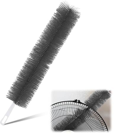 Skeadex Spazzola flessibile per ventilatori, spazzola per la rimozione della polvere, ventilatore flessibile, per condizionatori, tende, divani (grigio)