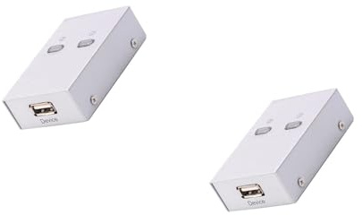 CAXUSD 2St Teilen Computerschalter USB Schalter wähler USB-Selektor Drucker-Sharer automatischer Sharer Computer-Sharer Silver