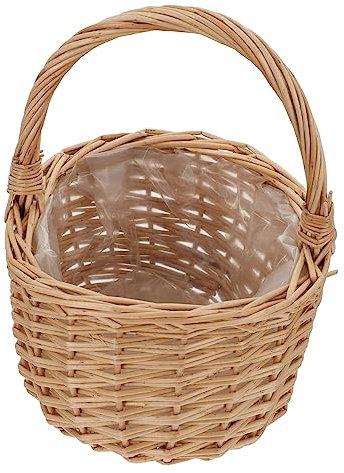 Mipcase Creative Flower Basket Rattan Hand Basket Fruit Egg Holder Home Decor Wedding Picnic Accessory