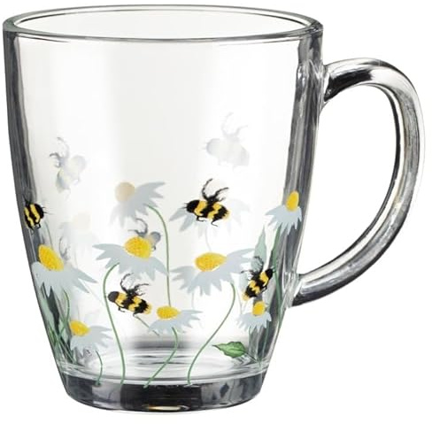 Bee Glass Coffee Mug - 250ml Tea Cup - Perfect for Bee Lovers