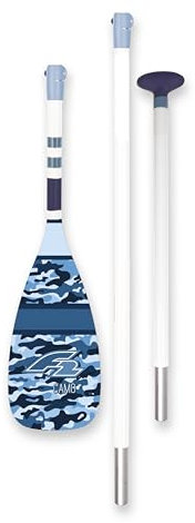 F2 Marken SUP Paddel Camo 3 teilig 175-215cm nur 883g leicht und geht Nicht unter Stand Up Paddling Paddle in coolem Camo Design Schwimmbar