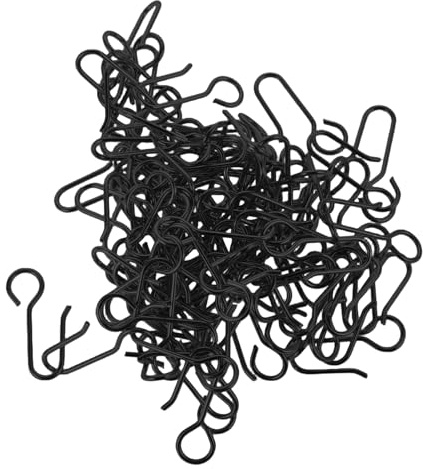 PRETYZOOM 100piezas Ganchos De Alambre para Cortinas Ganchos Accesorio para Riel De Cortina Fácil Instalación